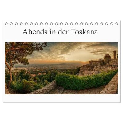 Abends in der Toskana (Tischkalender 2027 DIN A5 quer), CALVENDO Monatskalender