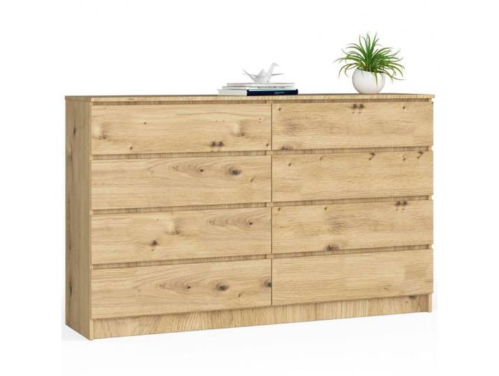 Commode en bois avec 8 tiroirs 160 cm de largeur rangement pratique