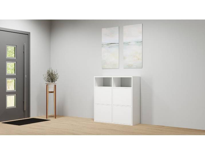 Modernes Highboard nach Maß – diverse Materialien MDF Beschichtet MDF Weiß matt
