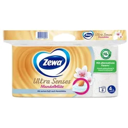 Zewa Toilettenpapier Ultra Senses 4-lagig 8 Rollen weiß