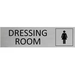 CombiCraft Aluminium Türschild Womens's Dressing Room 165x45mm mit 3M-Tape zur Befestigung, einfache Kennzeichnung von Räumen und Bereichen