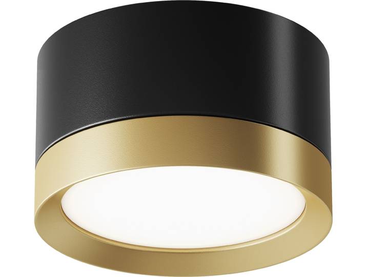 Maytoni Hoop plafonnier\, lampe de plafond GX53 5cm noir / or