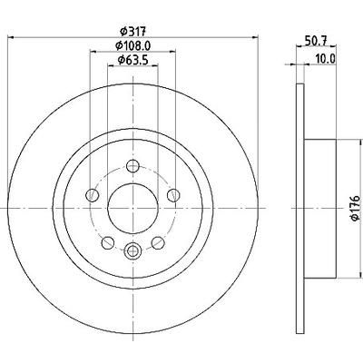 Hella Bremsscheibe [Hersteller-Nr. 8DD355131-851] für Land Rover