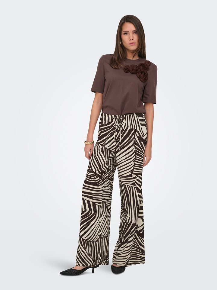 JDY Hose "Debbie" in Braun/ Beige - S/L32