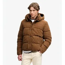 Superdry für Herren. M5012431A Braune Premium-Kapuzenjacke (M), Lässig, Recyceltes Polyester