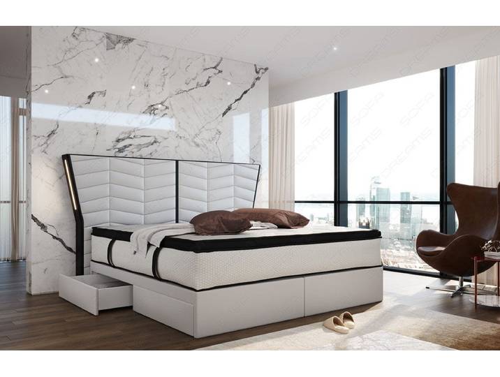 Boxspringbett Novara Leder