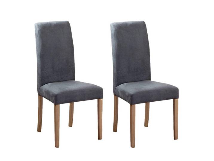 P & B Stuhl-Set Duisburg, Grau, Sonoma Eiche, Holz, Buche, massiv, Uni, eckig, 42x98x63 cm, Esszimmer, Stühle, Esszimmerstühle, Esszimmerstühle-Set