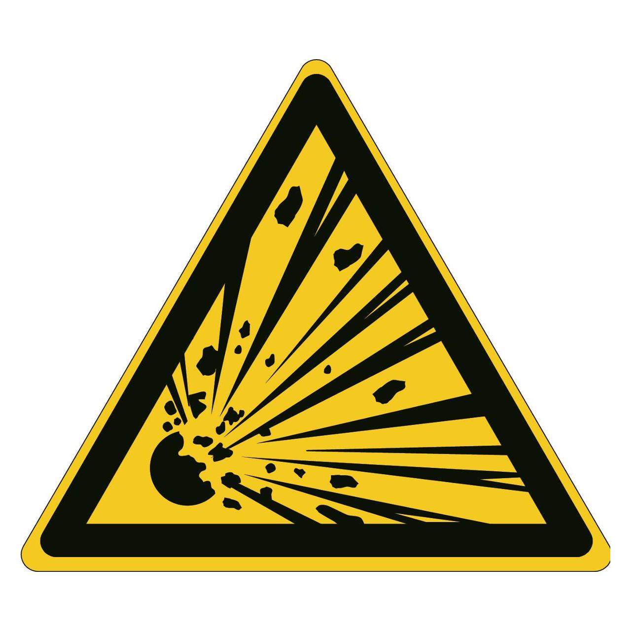 Brady Warning explosive material - (W/W002/NT-SA-TRI 10/54-B)