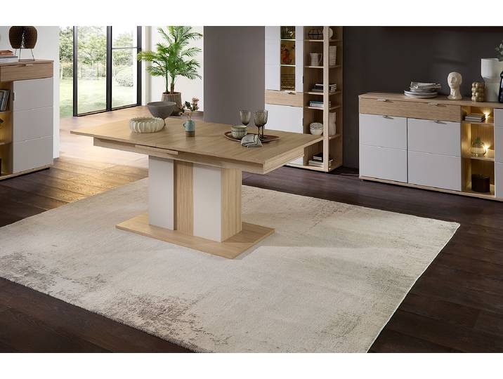 Table extensible 180 x 77 x 90cm Beige