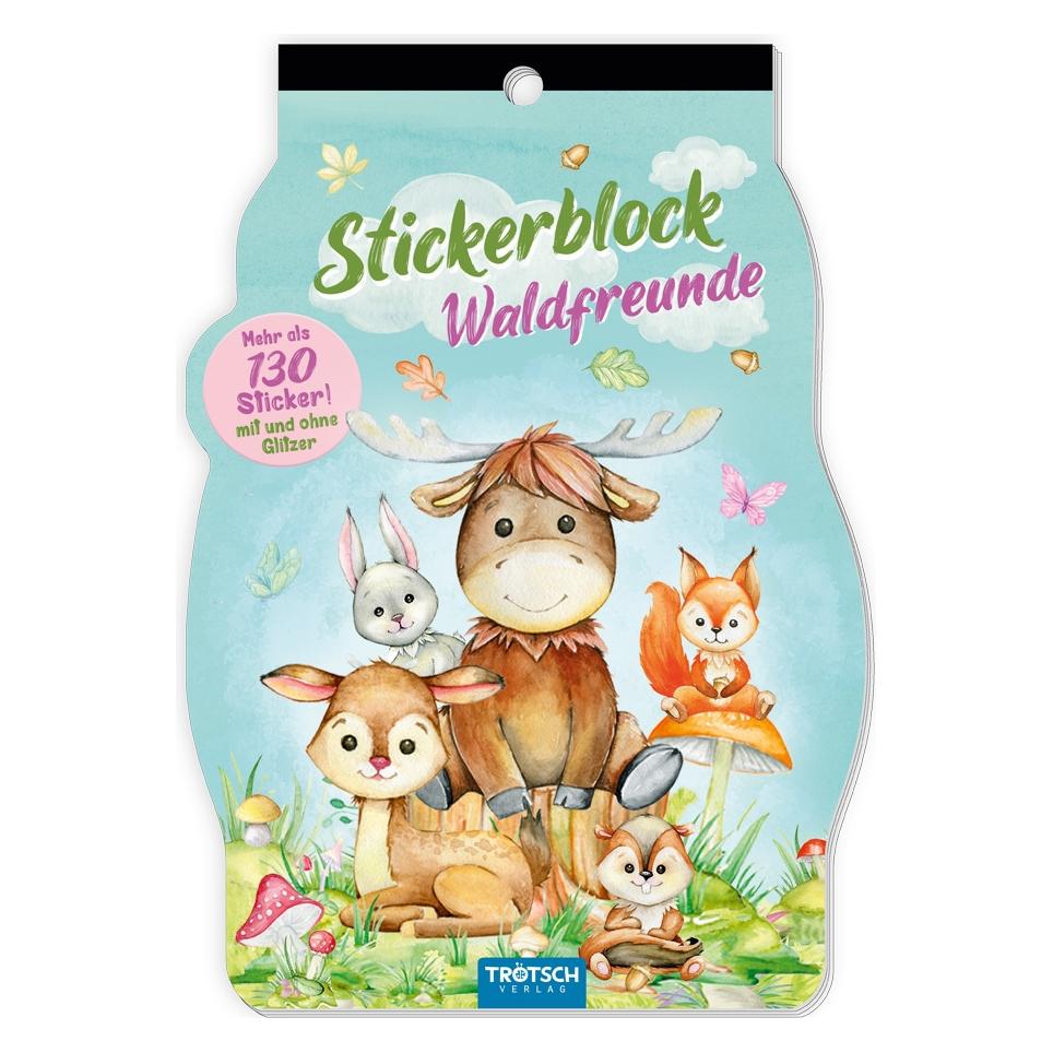 Trötsch Stickerblock Waldfreunde 16x24 cm mehrfarbig (130 Sticker) (80557N)