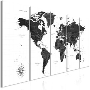 Artgeist Wandbild Weltkarte, Leinwand, mehrteilig, 200 x 80 cm