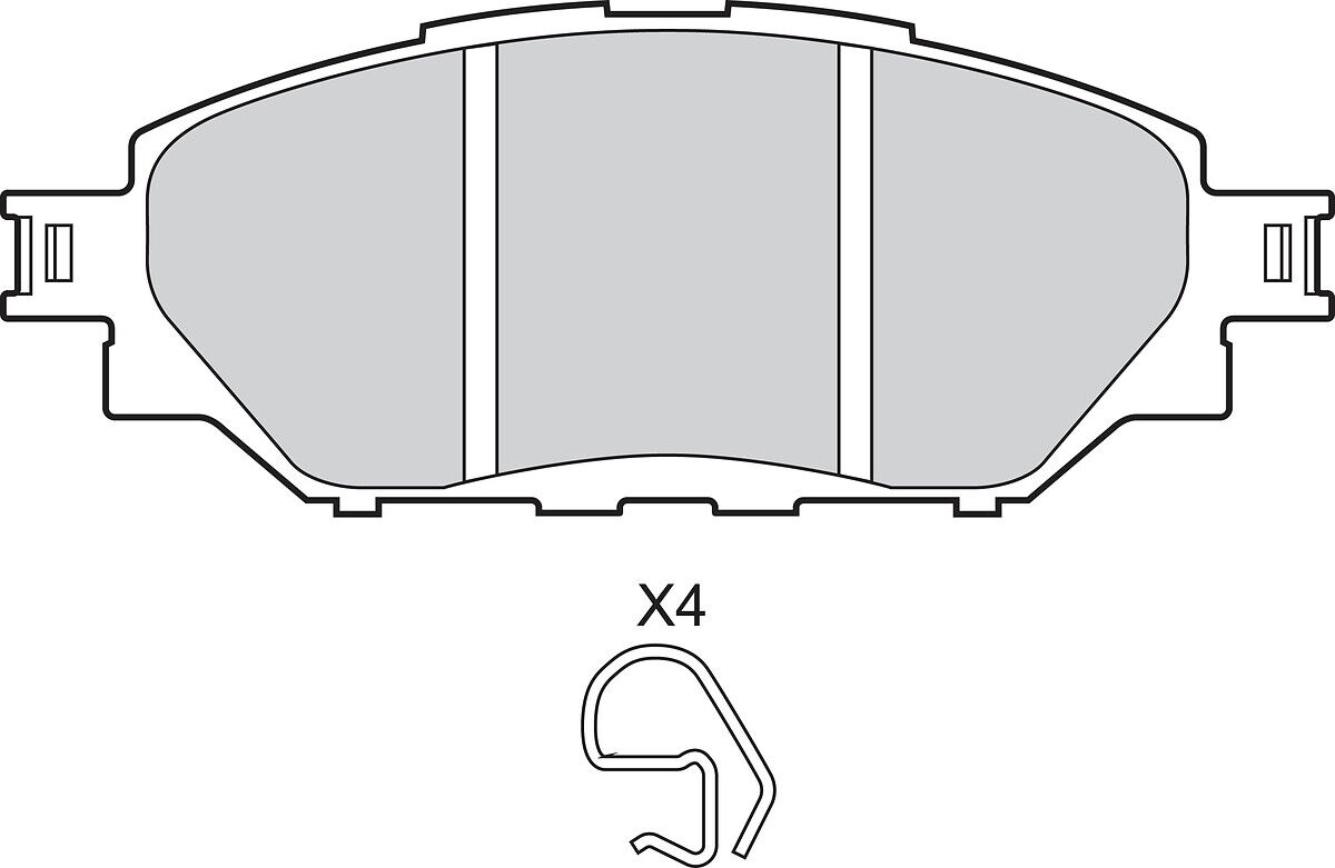 Valeo Bremsbelagsatz, Scheibenbremse 302871 Vorderachse Für Toyota