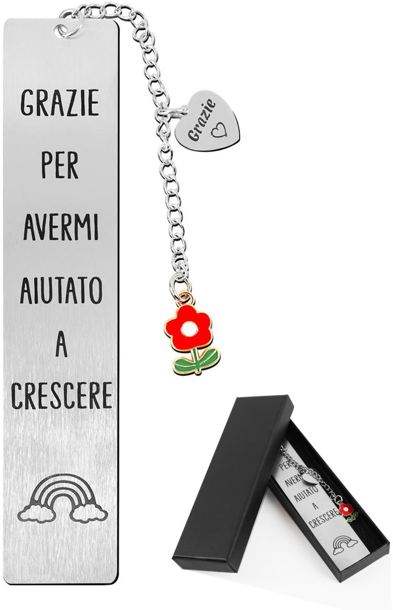 Metal Bookmark Gracia per Avermi Aiutato a Crescere