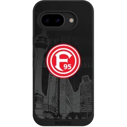 Nivocase Handyhülle für Google Pixel 9a Hülle NIVOpure Case Schwarz Fortuna Düsseldorf Logo Offizielles (Google Pixel 9a), Smartphone Hülle, Schwarz