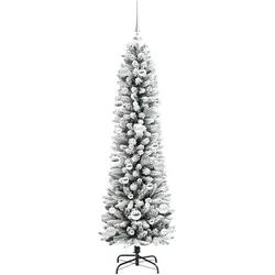 vidaXL, Weihnachtsbaum, Viggo (mit LEDs und Silberkugeln) (150 cm)