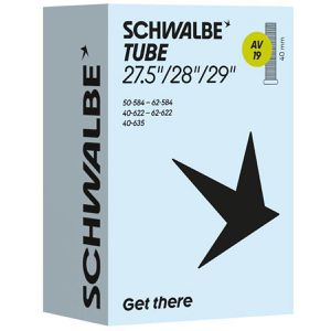 Schwalbe Fahrradschlauch AV19, 29 Zoll, 40mm AV-Ventil, für MTB, Reifenbreite 40-62mm
