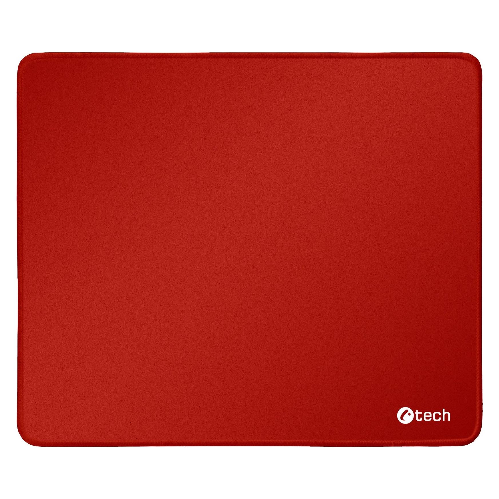 C-Tech Podložka pod myš MP-01, červená, 320x270x4mm, obšité okraje (MP-01R)