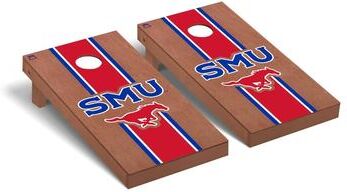 Skip's Garage Southern Methodist University SMU Mustangs Rosewood Cornhole Board Set