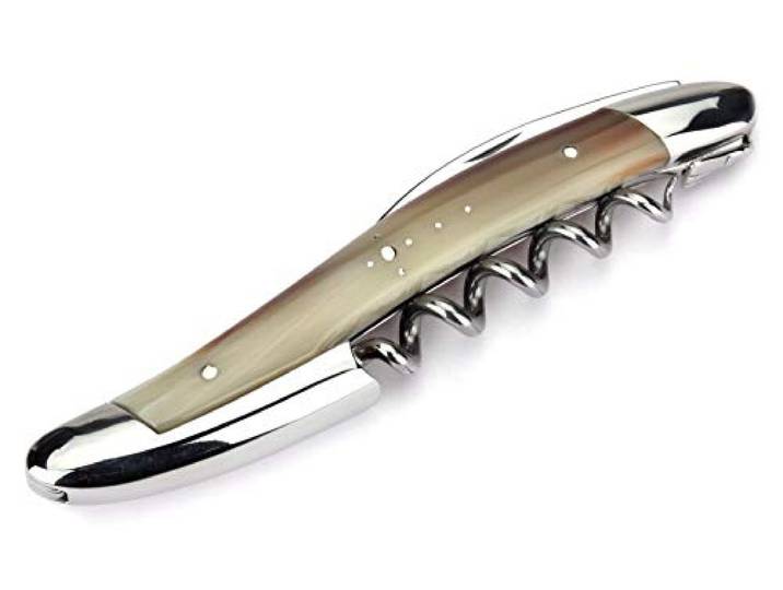 Forge de Laguiole Kellnermesser Sommelierbesteck - Griff Hornspitze - Edelstahl glänzend