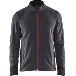 Microfleecejacke "4995" dunkelgrau/rot - XXL - dunkelgrau/rot