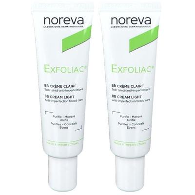 Noreva Exfoliac getönte BB-Creme hell 2x 2x30 ml Tagescreme