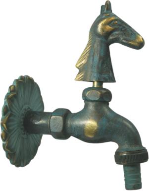 AquaCraft Nostalgie Auslaufventil Pferdekopf 1001000117 Messing Gartenhahn
