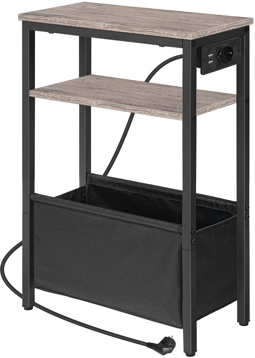 Unyqoos Compacte bijzettafel met ingebouwd laadstation en opbergruimte