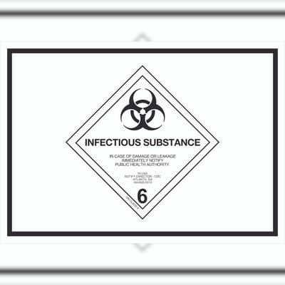 HB-Druck Schild Ansteckungsgefahr Symbol Infectious Substance A0 (841x1189mm)