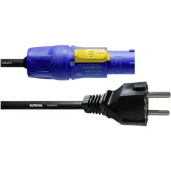 Cordial POWERCON Netzleitung (1.50 m), Stromkabel, Blau
