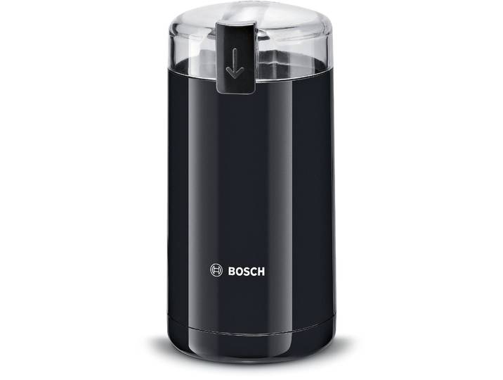 BOSCH Kaffeemühle TSM6A011B, Edelstahl-Schlagmesser, Sicherheitsfunktion , schwarz, H:17cm, Kaffeemühlen, 180 W, 75g Bohnenbehälter, elektrisch, schwarz, Kaffeemühle