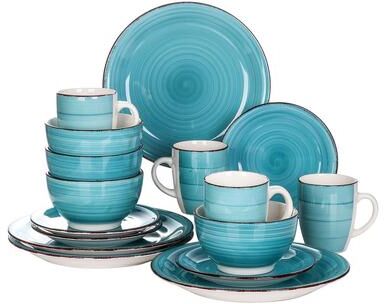 vancasso Bella 16-Piece Stoneware Dinnerware Set for Family Dining Service for 4