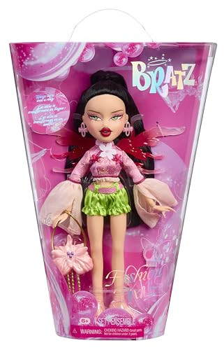 Bratz Fashion Pixiez Jade - Verzamelbare fantasiepop met accessoires en vleugels die veranderen in een ring, Roze