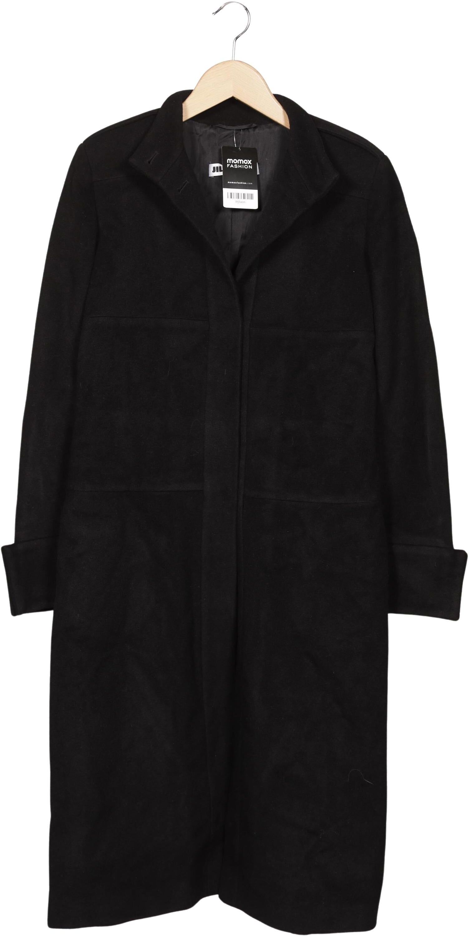 Jil Sander Damen Mantel, Schwarz, Gr. EU 32 (IT 38), Schurwolle / Angorawolle / Viskose - Second Hand