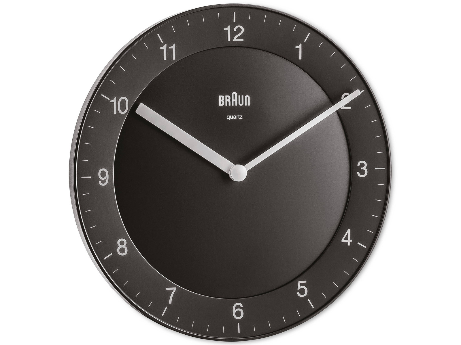 Braun BC 06 B quartz wandklok, analoog, zwart