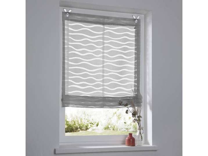 Ösenrollo Enya 80cm Grau/Grau