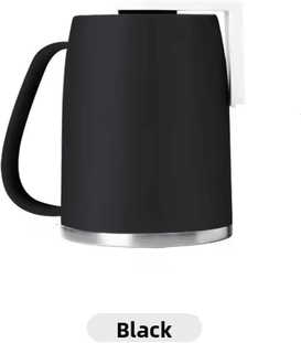 Inspire Curations 304 Stainless Steel Magnetic Wall Mounted Mouthwash Cup With Handle black