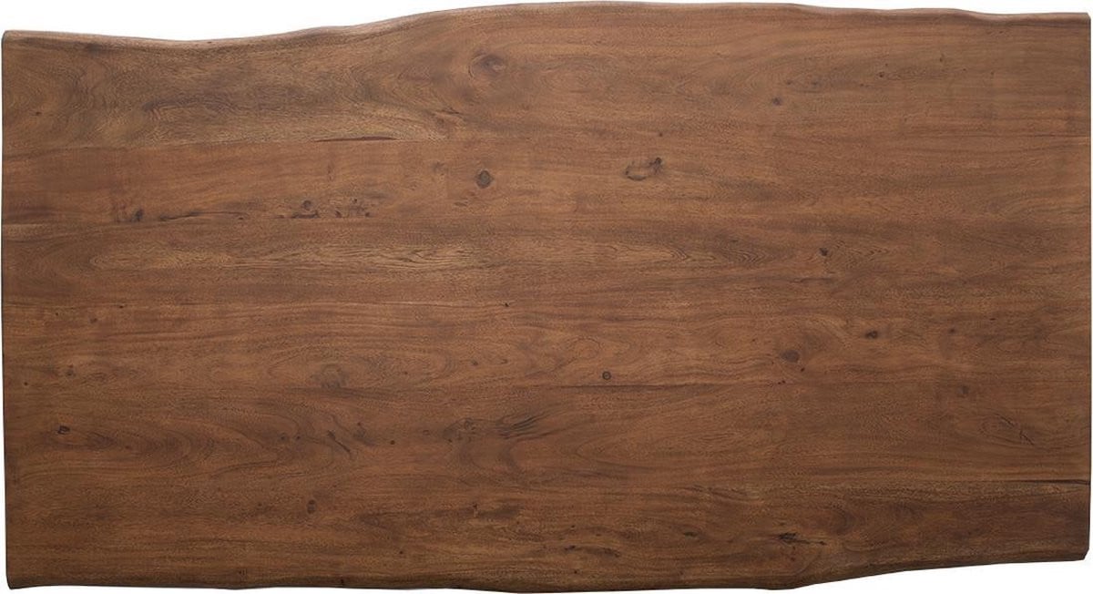 Tafelblad Edge acacia bruin 200 x 100 cm Live-Edge