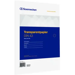 Soennecken, Bastelpapier, Transparentpapier Bogen Papierformat: DIN A3 Grammatur: 80 g/m2 (80 g/m2, 1x)
