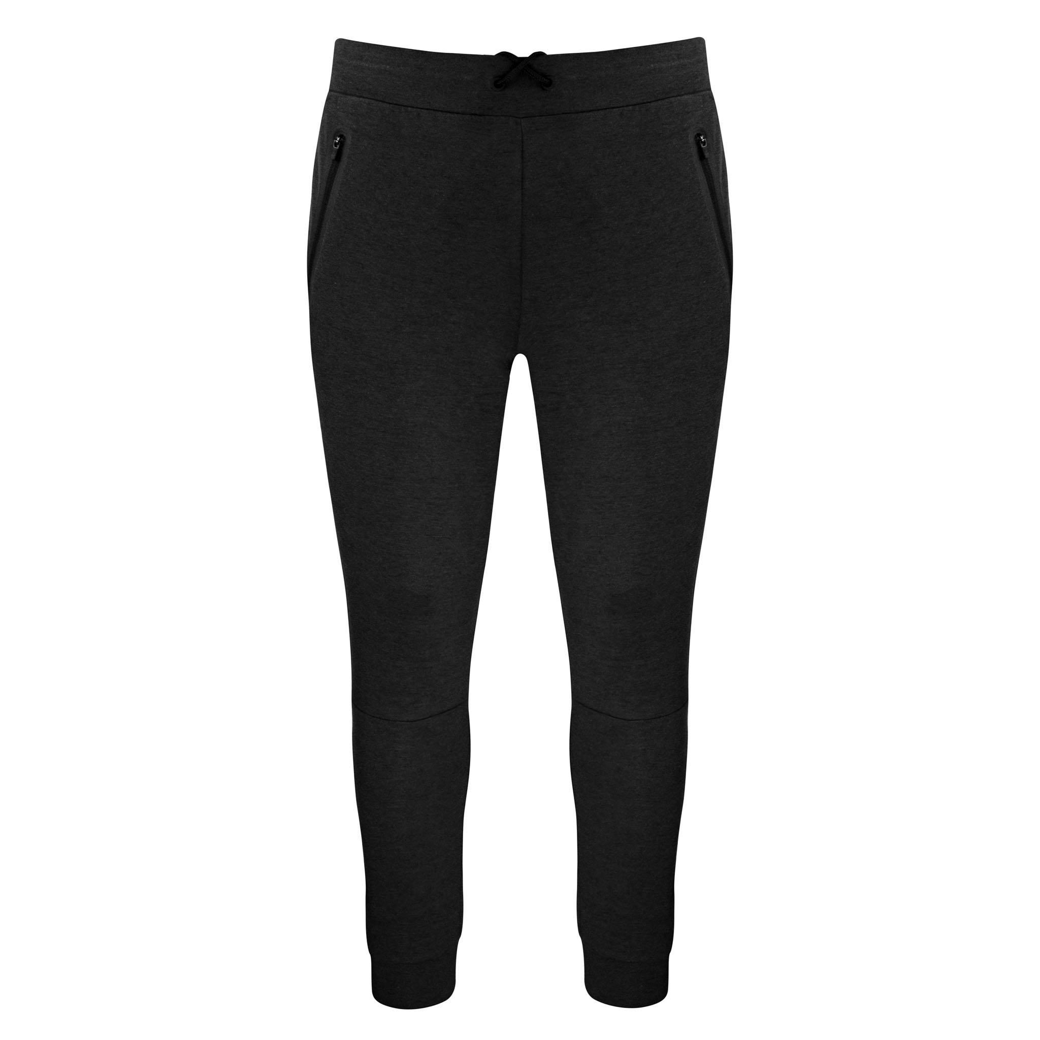 New Balance Stretch Graphic Logo Zwart Heren Fortitech Fleece Track Broek MP11143