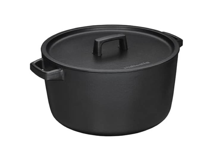 Fiskars Folken Gusseisen-Kasserolle mit Deckel, 6 l, Emailliert Kochtopf für alle Herdarten, 1075697