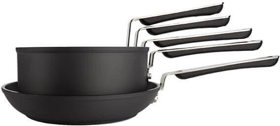 Commichef Stackem Hard Annodised Aluminium 5 Piece Cookware Set