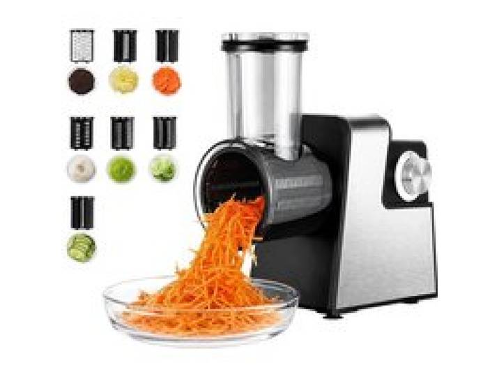 Râpeuse électrique - GENERIQUE - 300W - 7 lames inox - Ouverture 8 9 cm - Compatible lave-vaisselle