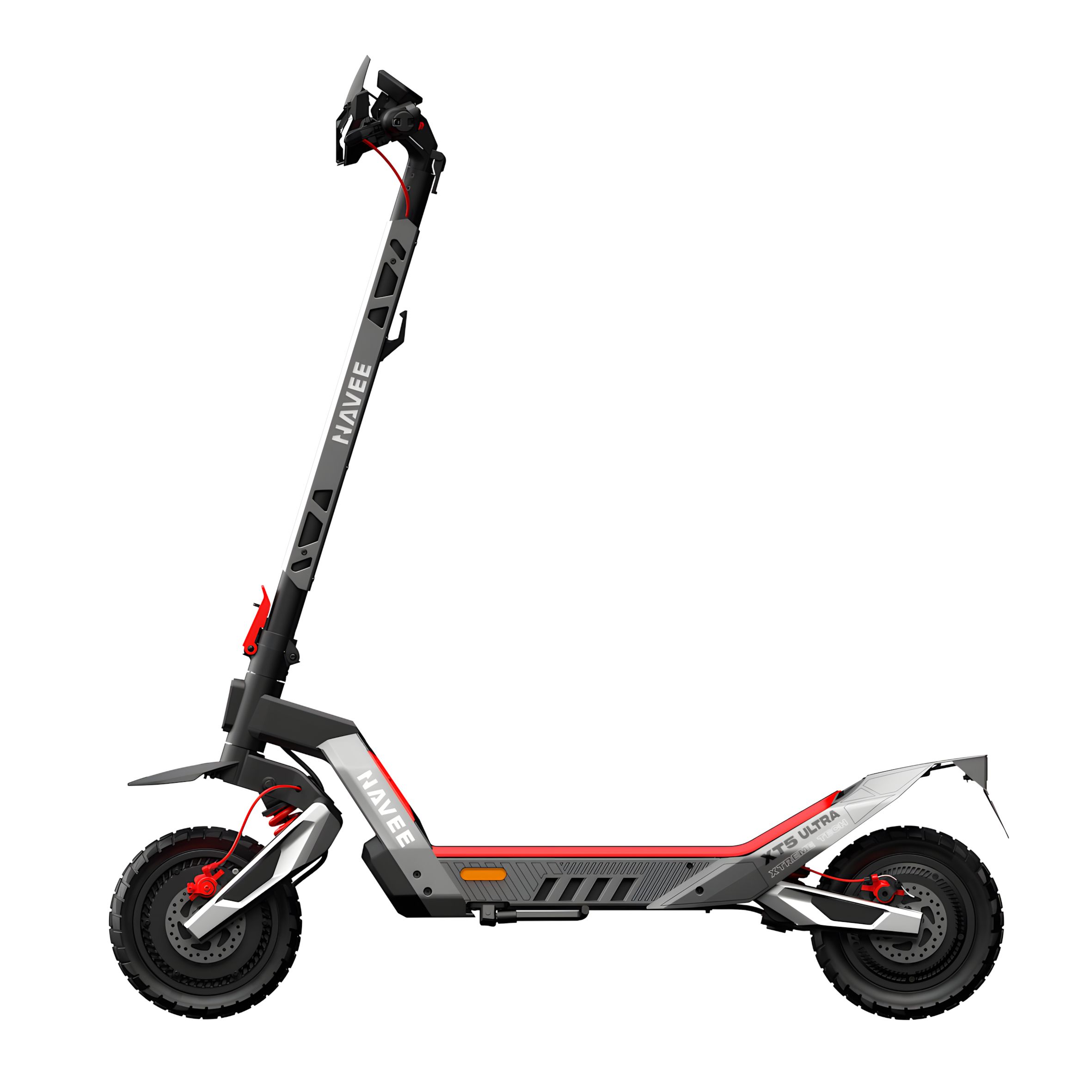 NAVEE XT5 Max 700 W E-Scooter 899 Wh 110 km Reichweite 35,6 kg (Schwarz, Grau, Rot) mit deutscher Straßenzulassung