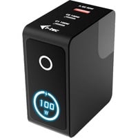 100W Intelligent Multiport USB Charger, Ladegerät schwarz