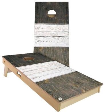 Skip's Garage Ireland Flag Rustic Outdoor Cornhole Board Set
