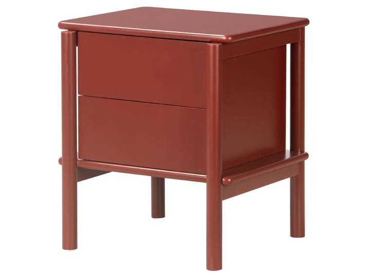 Nachtkommode ENOWA 48 x 55 x 40cm Rot/Dunkelrot