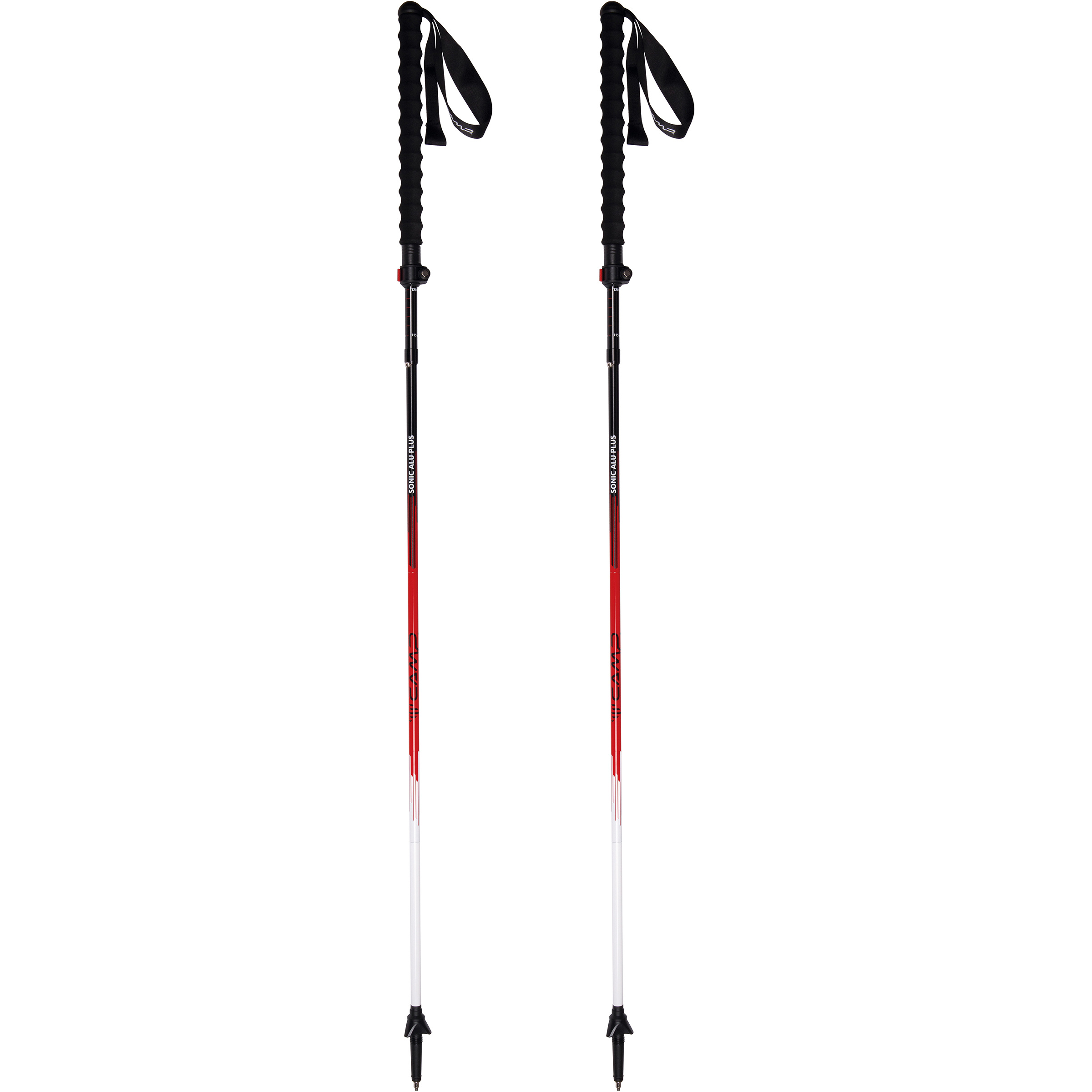 Camp Sonic Alu Plus Trekkingstöcke Wanderstöcke & Trekkingstöcke rot Größe 115-135cm Trekking