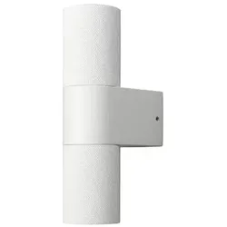 Konstsmide Außenwandleuchte TEMI, Up/Down, IP54, 2x GU10, Aluminium / Klarglas, weiß KON-7667-250