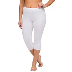 Trofe Leggings 3-4 Length Weiß Baumwolle Medium Damen
