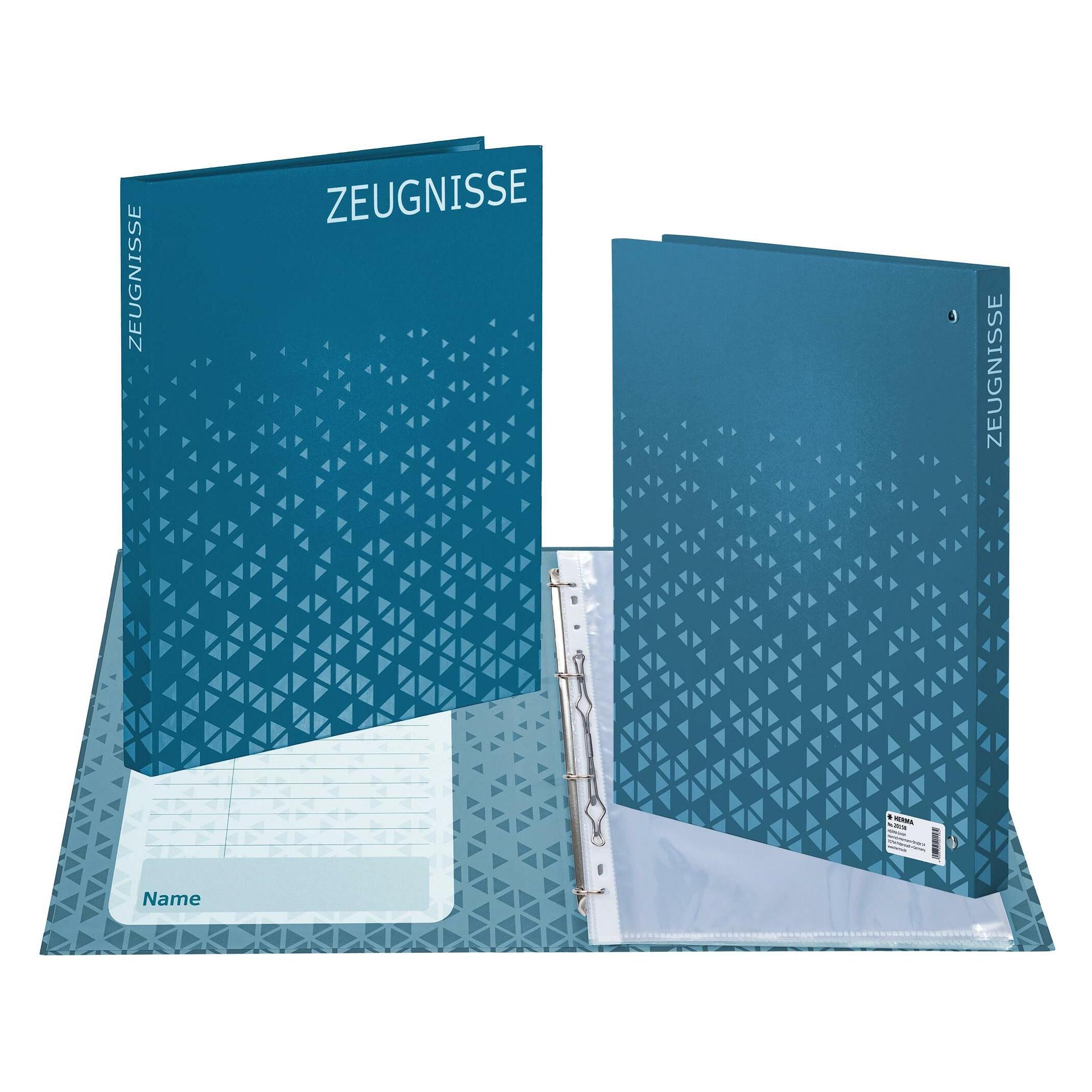 HERMA Zeugnis-Ringbuch Karton Blau (A4, 25 mm, 1 Stk.) (20158)